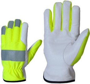 Рабочие перчатки Artmas, натуральная кожа, желтый/серый, 9