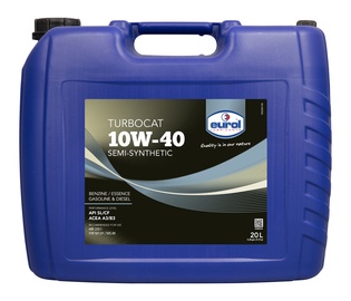 Motoreļļa Eurol TurboCat 10W - 40, daļēji sintētiska, vieglajam auto, 20 l
