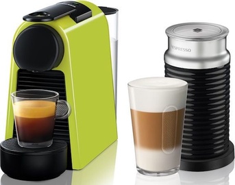 Nespresso Coffee Machine w/ Milk Frother Essenza Mini D30 EN85.L Lime Green