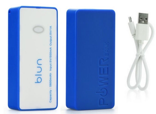 Nešiojamas įkroviklis (Power bank) Blun, 5600 mAh, mėlyna