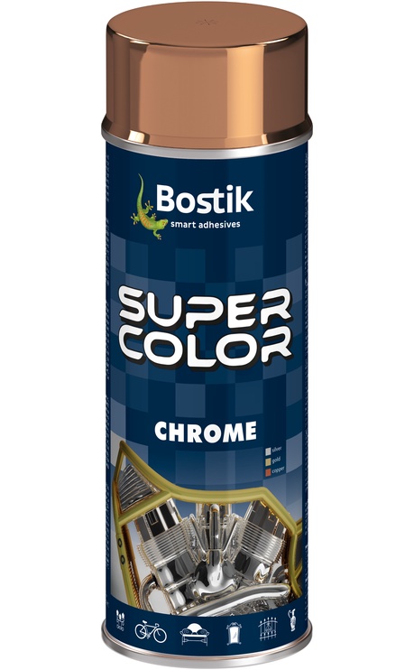Aerosoolvärv Bostik Super Color Chrome, dekoratiivne, vask, 0.4 l