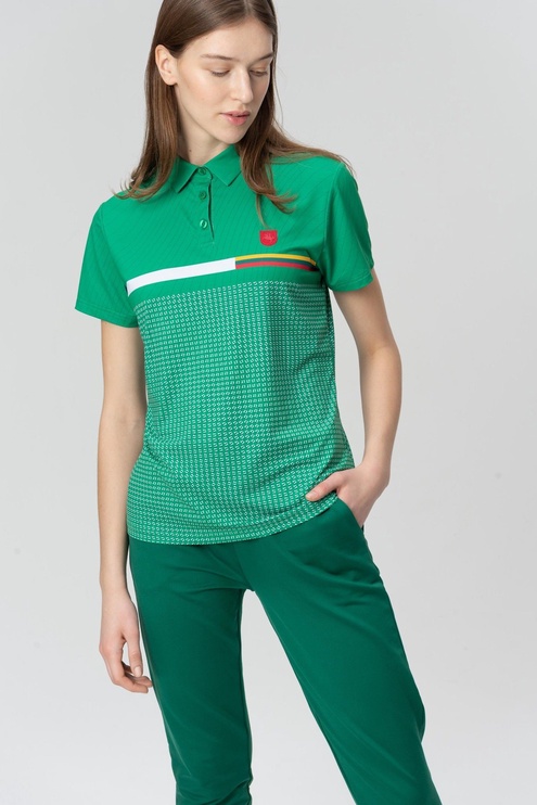 Polo marškinėliai, moterims Audimas, žalia, S