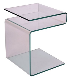 Kafijas galdiņš Signal Meble Modern Epi, caurspīdīga, 380x420x480 mm