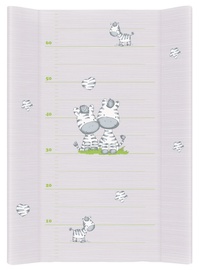 Ceba Baby Hard Changing Mat Short Zebra Grey