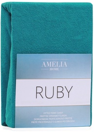 Palags AmeliaHome Ruby, zila, 90x200 cm, ar gumiju