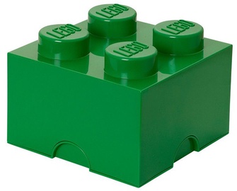 LEGO Storage Brick 4 Knobs Medium Green