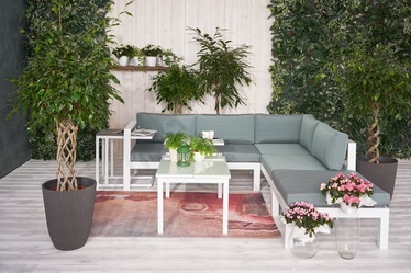 Välimööbli komplekt Masterjero Tulle, valge/roheline, 5 istekohta