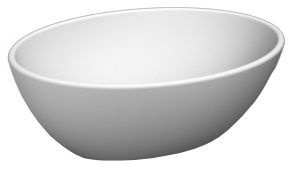Vannas istabas izlietne Scarabeo Ovo, keramika, 410 mm x 335 mm x 140 mm
