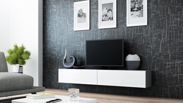 TV galds Cama Meble Vigo 180, balta/pelēka/tumši pelēka, 180 cm x 40 cm x 30 cm