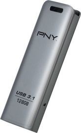 USB atmintinė PNY Elite Steel 3.1, sidabro, 128 GB