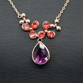 Diamond Sky Pendant Celestial Magic Fuchsia With Swarovski Crystals
