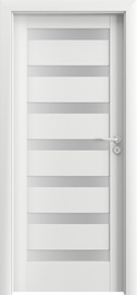 Полотно межкомнатной двери PORTAVERTE D7, левосторонняя, белый, 203 см x 74.4 см x 4 см