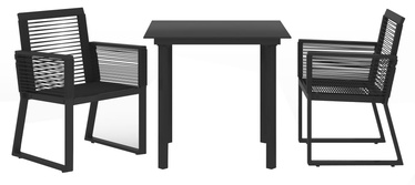 Välimööbli komplekt VLX 3058283, must, 2 istekohta