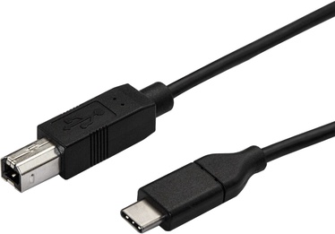 Adapteris StarTech USB C to USB B Printer USB 2.0 B male, USB Type-C, 3 m, melna
