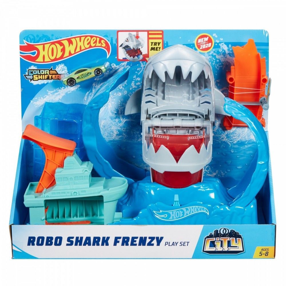 hot wheels city robo shark