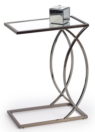 Kavos staliukas Halmar Parma Transparent/Metallic, 460x250x600 mm