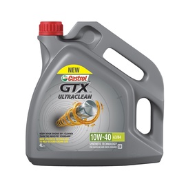 Машинное масло Castrol GTX Ultraclean 10W - 40, полусинтетическое, для легкового автомобиля, 4 л