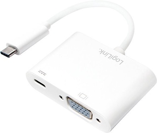 Adapter LogiLink USB-C to VGA w/ Power Delivery
