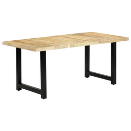 Pusdienu galds VLX Solid Mango Wood 283784, gaiši brūna, 1800 mm x 900 mm x 760 mm