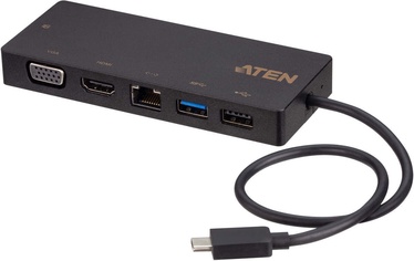 Aten UH3236 USB-C Multiport Mini Dock with Power Pass-Through