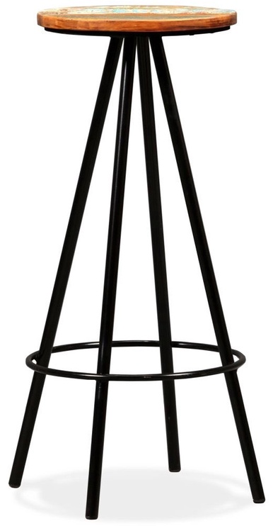 Барный стул VLX Solid Reclaimed Wood 245445, коричневый/черный, 30 см x 30 см x 76 см, 2 шт.