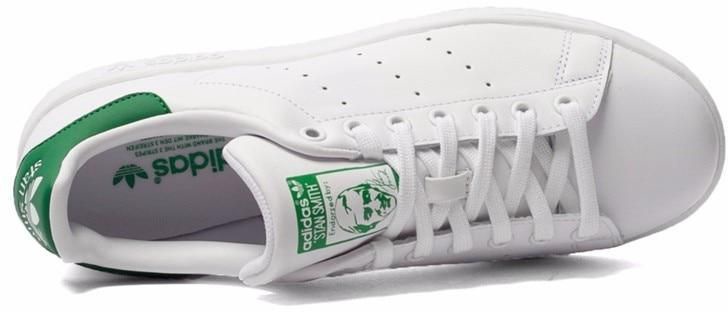Кроссовки Adidas Stan Smith, белый/зеленый, 44.5