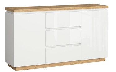 Kumode Erla KOM2D2S, balta/ozola, 158 x 41 cm x 88.5 cm