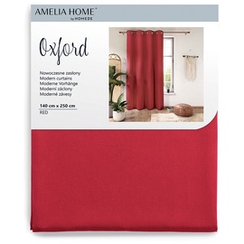 Öökardin AmeliaHome Oxford Eyelets, punane, 140 cm x 250 cm