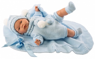 Lloerns Doll Crying With A Blanket Blue 38cm 38937