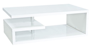 Kafijas galdiņš Signal Meble Tierra Glossy White, 1200x700x430 mm