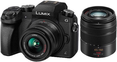 Panasonic Lumix DMC-G7 LUMIX G VARIO 14-42mm/45-150mm Mega O.I.S. Black