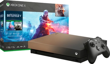 Microsoft Xbox One X 1TB + Battlefield V Gold Rush Special Edition Bundle