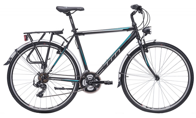 Велосипед городской CTM, 28 ″, 21" рама, черный/зеленый