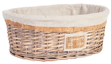 Home4you Willi Cork Basket L 46x34x18cm Light Brown