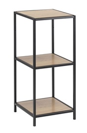 Plaukts Home4you Seaford Oak/Black, 35x37x82.5 cm