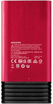 Nešiojamas įkroviklis (Power bank) A-Data X7000, 7000 mAh, raudona