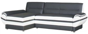 Bodzio Livonia Left Corner Folding Sofa Eco Leather Graphite/White