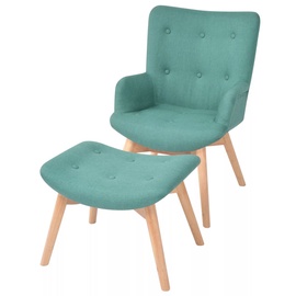 Tugitool VLX With Footstool 244665, roheline, 68 cm x 57 cm x 88 cm