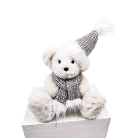 Рождественская декорация Christmas Touch Bear, полиэстер, белый