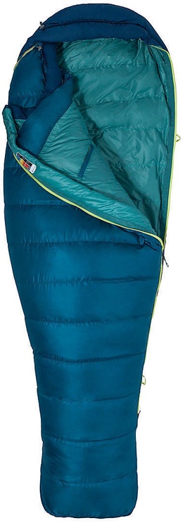 Guļammaiss Marmot Women's Teton 15, zila, labais, 196 cm