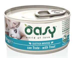 Oasy Adult Cat Wet Mousse w/ Trout 85g