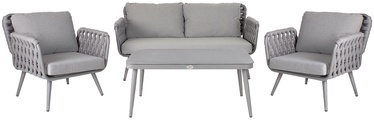 Āra mēbeļu komplekts Home4you Ascona 21176, pelēks, 4 sēdvietas