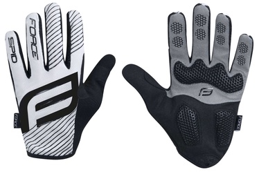 Force MTB Spid 17 Full Gloves White/Black XXL