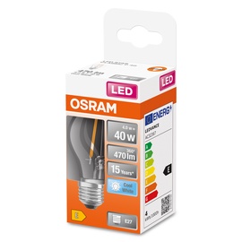 Spuldze Osram LED, E27, balta, E27, 4 W, 470 lm
