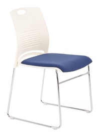 Apmeklētāju krēsls, zila/balta