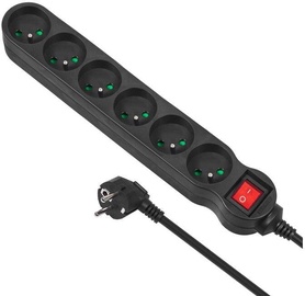 Maclean Power Strip MCE186 1.4m Black