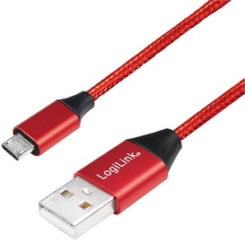 Logilink USB To Micro USB Cable Red 1m