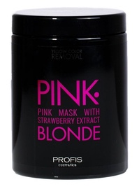 Kaukė plaukams Profis Pink Blonde Mask With Strawberry Extract, 1000 ml