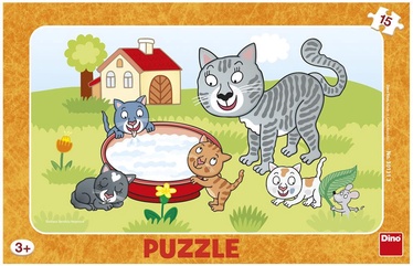 Пазл Dino Small Puzzle In Frame Cats, 15 шт.