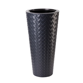 Цветочный горшок Form Plastic Makata Slim 2830-014, пластик, Ø 30 см, черный